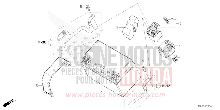 BATTERIE de Hornet 750 GOLDFINCH YELLOW (Y243) de 2026